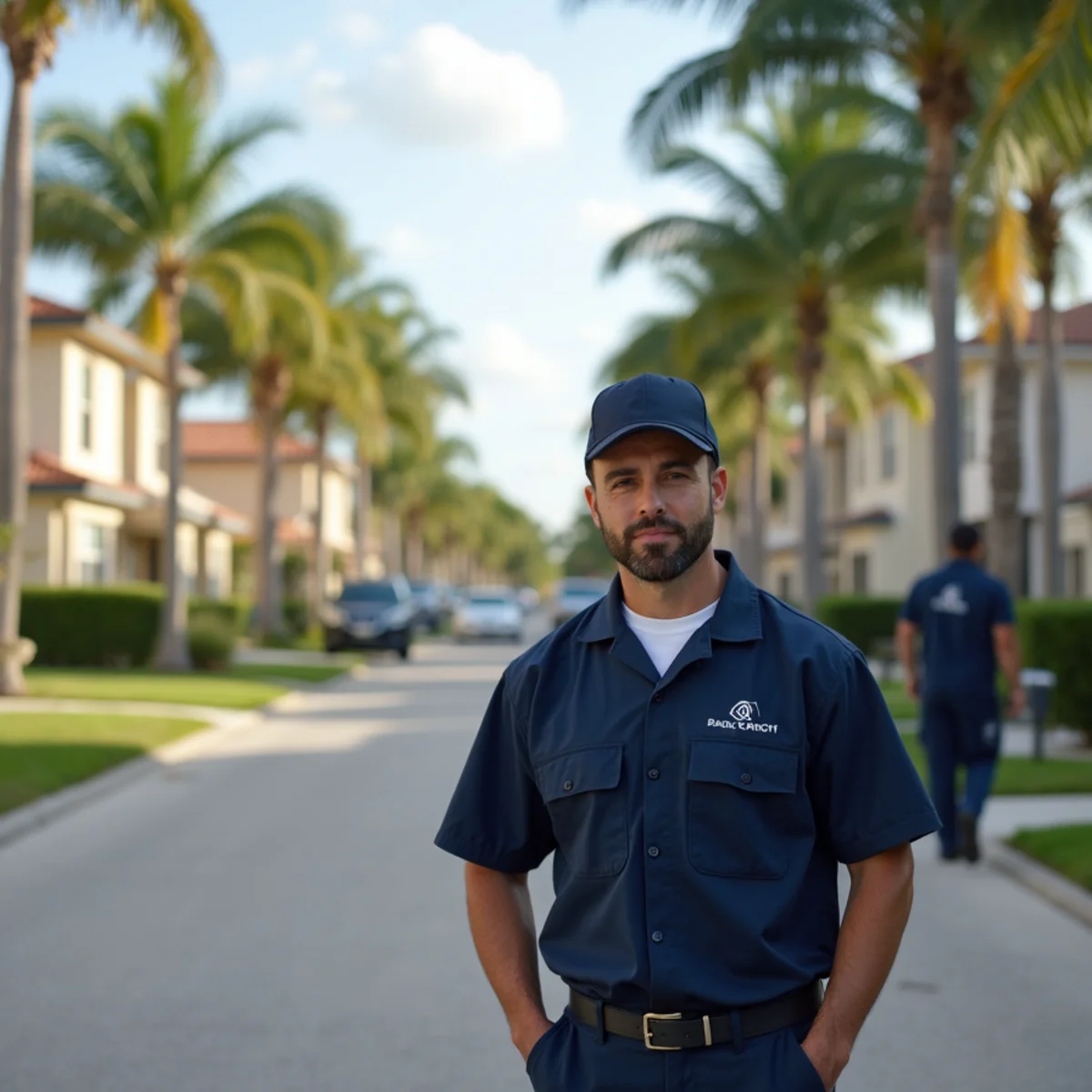 Residential neighborhood streets and architecture in Boynton Beach Florida