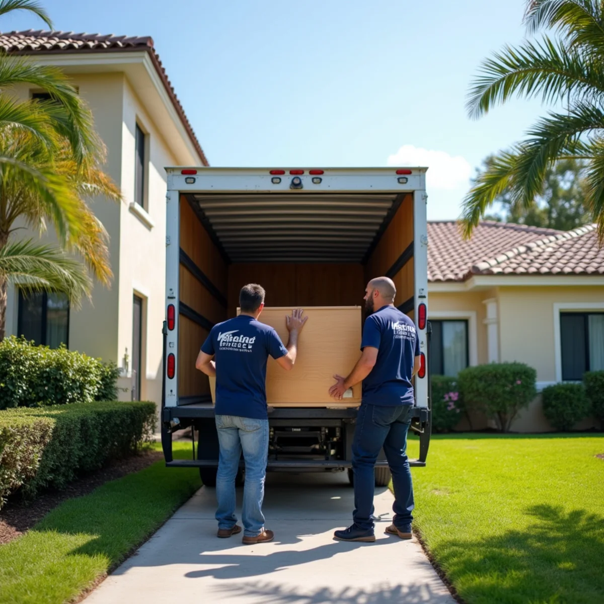Lifetime Moving crew loading a moving truck in Doral Florida