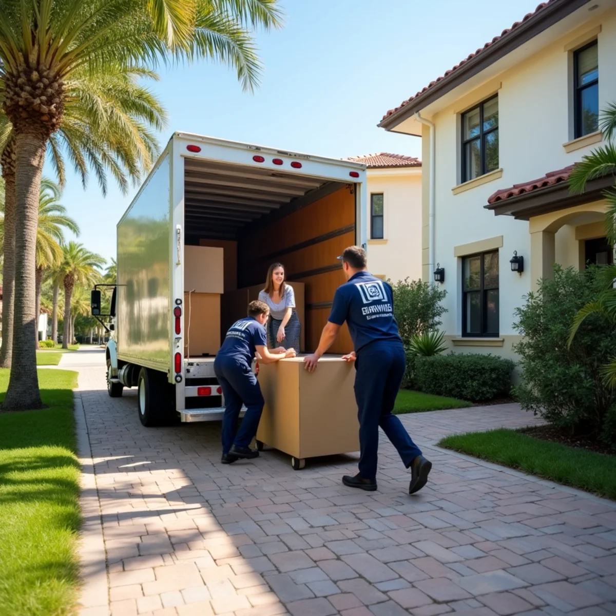 Lifetime Moving crew loading a moving truck in Fontainebleau Florida