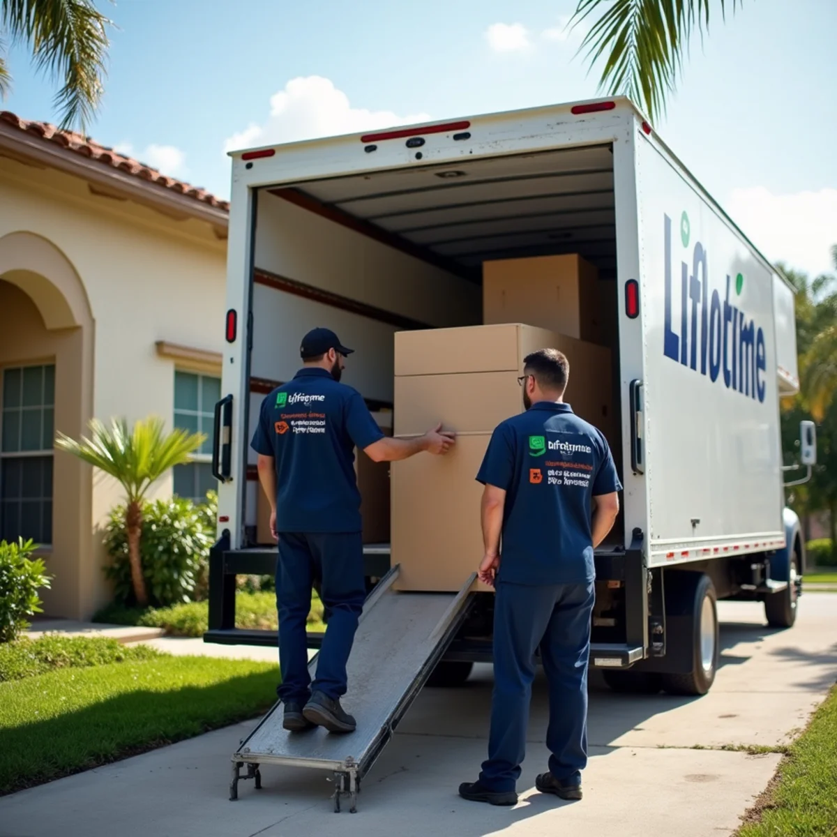 Lifetime Moving crew loading a moving truck in Hialeah Gardens Florida