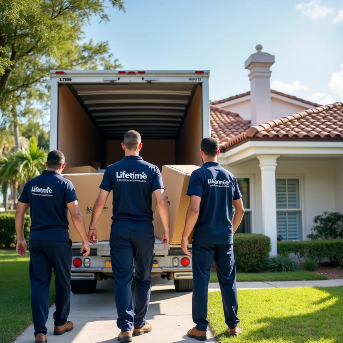 Lifetime Moving crew loading a moving truck in Miami Gardens Florida