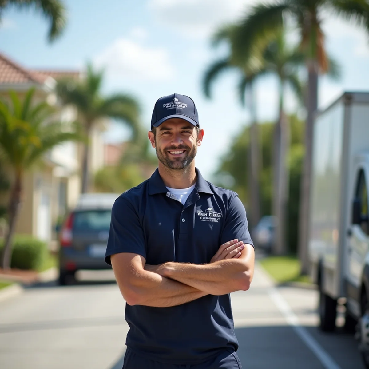 Residential neighborhood streets and architecture in Pompano Beach Florida