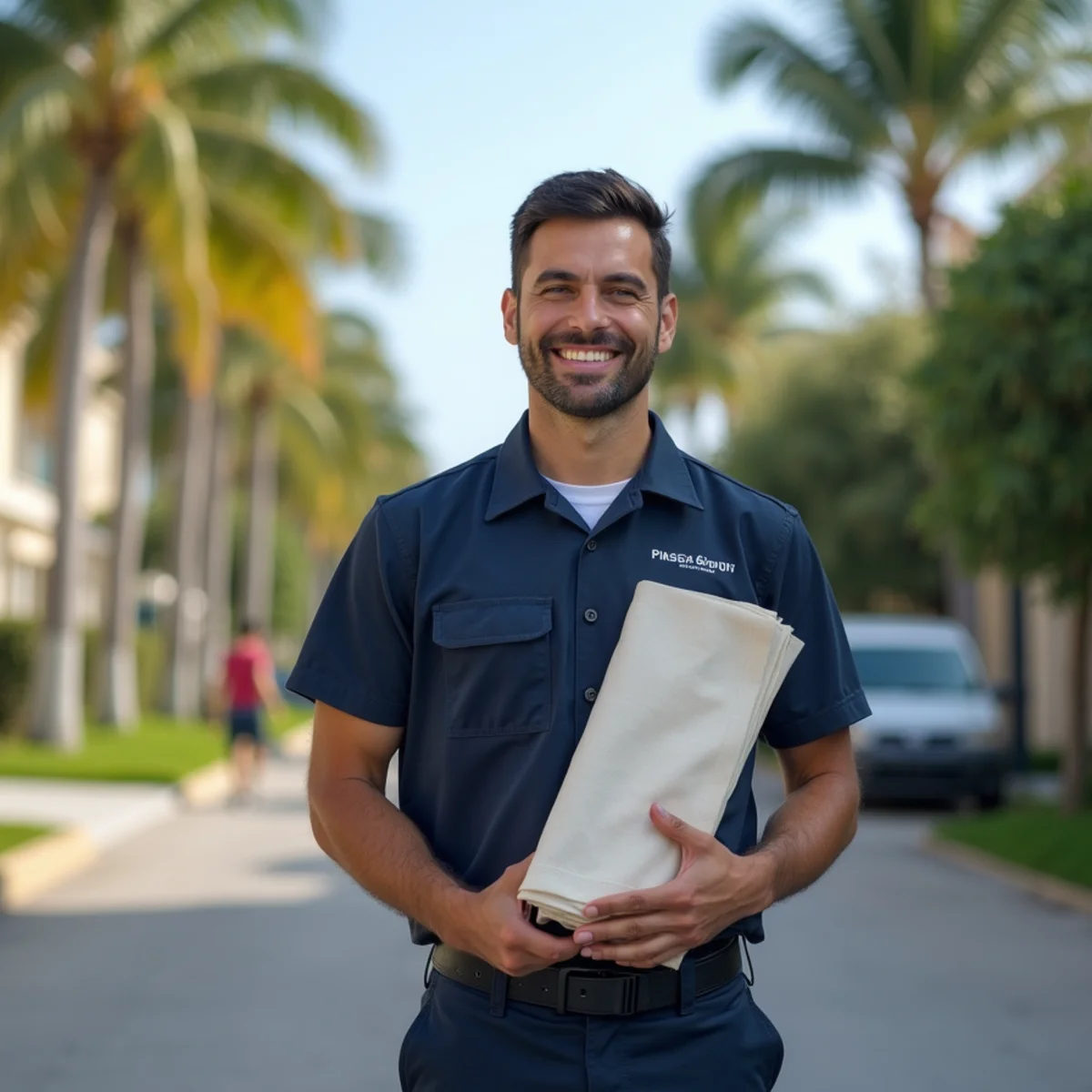 Residential neighborhood streets and architecture in Sunny Isles Beach Florida