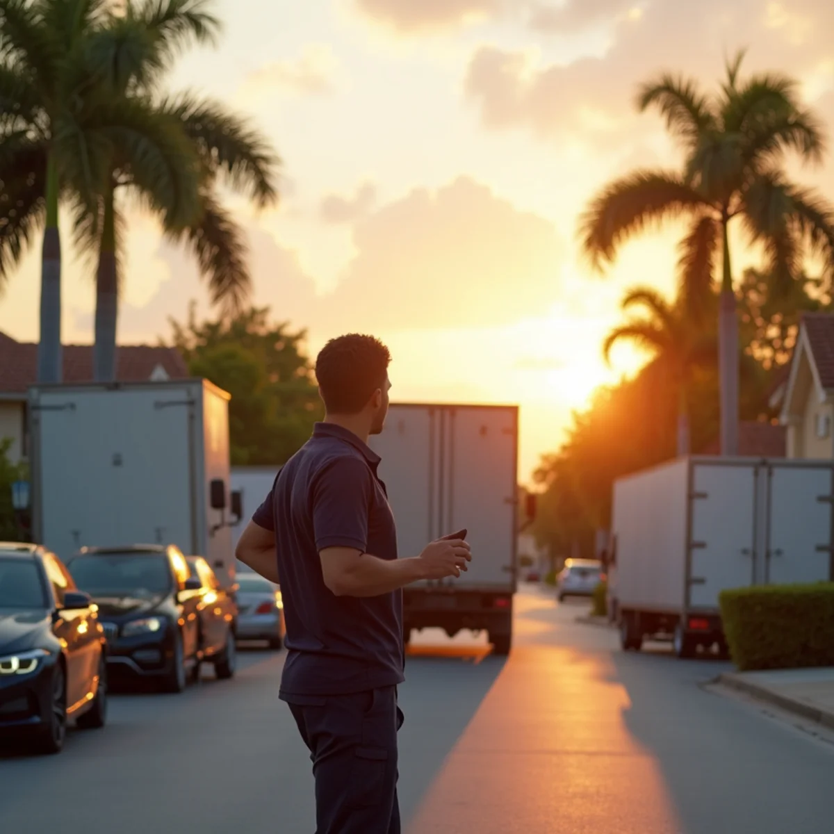 Residential neighborhood streets and architecture in Sunrise Florida