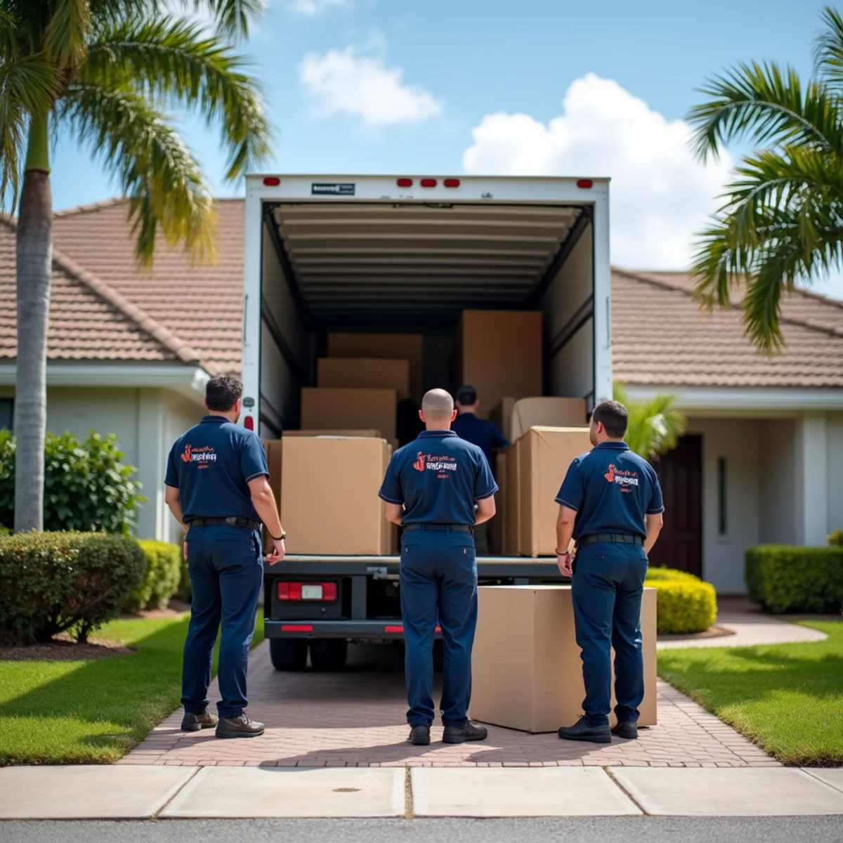 Lifetime Moving crew loading a moving truck in Tamarac Florida