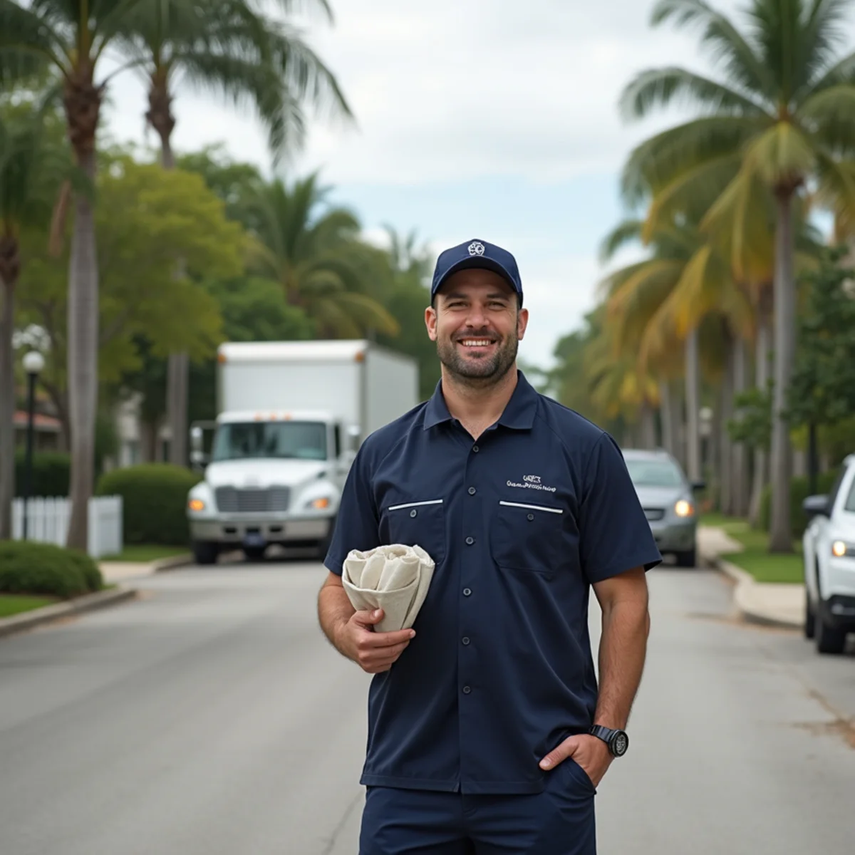 Residential neighborhood streets and architecture in West Park Florida